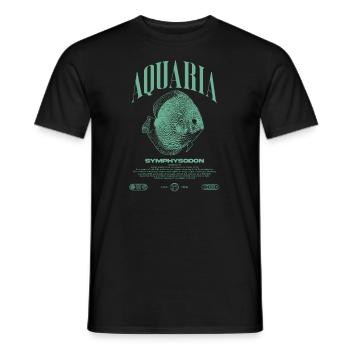 Diskus Cichlid Fish Keeper Moderne Streetwear - Männer T-Shirt - Schwarz - Vorne - AI Model Male 178 light (178cm)
