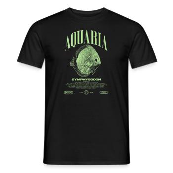 Diskus Cichlid Fish Keeper Moderne Streetwear - Männer T-Shirt - Schwarz - Vorne - AI Model Male 178 light (178cm)