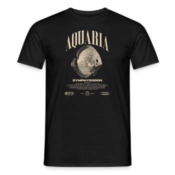 Discus Cichlidé Fish Keeper Moderne Streetwear - T-shirt homme - noir - Devant - AI Model Male 178 light (178cm)