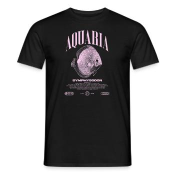 Diskus Cichlid Fish Keeper Moderne Streetwear - Männer T-Shirt - Schwarz - Vorne - AI Model Male 178 light (178cm)