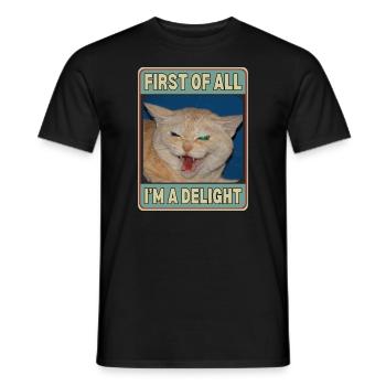 First Of All I'm A Delight - Men's T-Shirt - black - Front - AI Model Male 178 light (178cm)