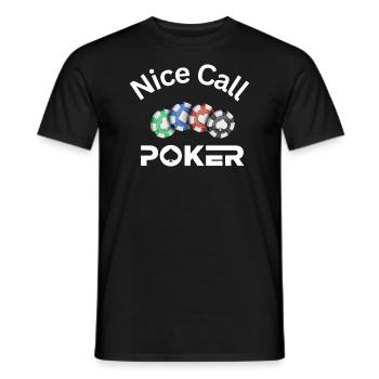 Nice Call - Männer T-Shirt - Schwarz - Vorne - AI Model Male 178 light (178cm)