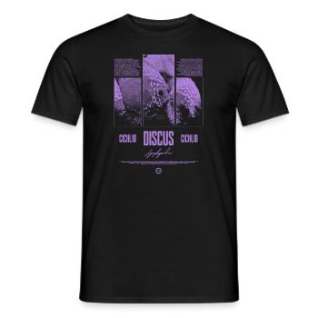 Diskusfisch Buntbarsch Aquarium Fischhalter - Männer T-Shirt - Schwarz - Vorne - AI Model Male 178 light (178cm)