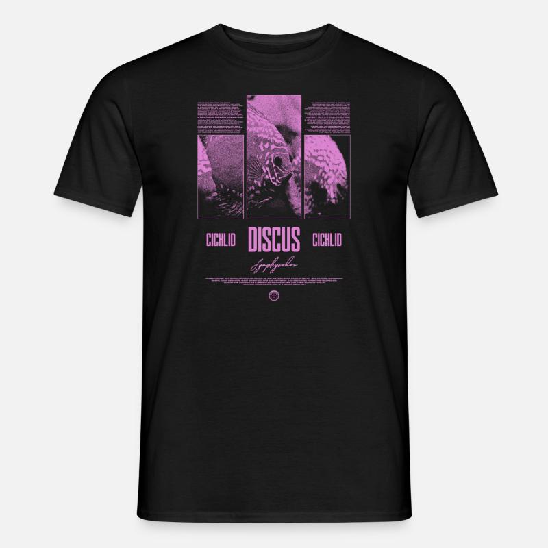 Discus Cichlidé Aquarium Fish Keeper - T-shirt homme - noir