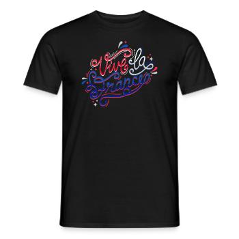 Vive la France - Men's T-Shirt - black - Front - AI Model Male 178 light (178cm)