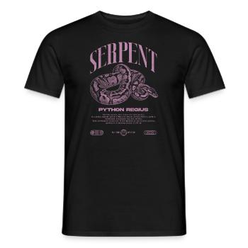 Ball Python Moderne Reptilienwärter Streetwear - Männer T-Shirt - Schwarz - Vorne - AI Model Male 178 light (178cm)