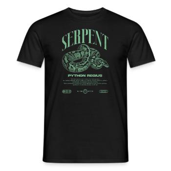 Ball Python Modern Reptile Keeper Streetwear - Men's T-Shirt - black - Front - AI Model Male 178 light (178cm)