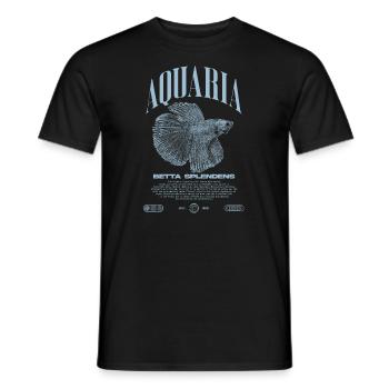 Betta Fish Keeper Modern Streetwear - Men's T-Shirt - black - Front - AI Model Male 178 light (178cm)