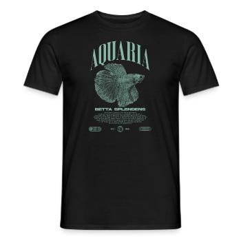 Betta Fish Keeper Modern Streetwear - Men's T-Shirt - black - Front - AI Model Male 178 light (178cm)