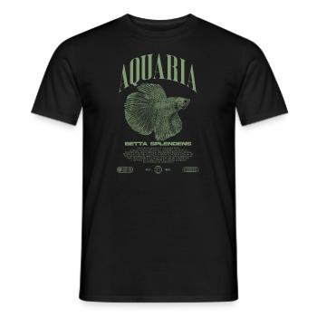Betta Fish Keeper Modern Streetwear - Men's T-Shirt - black - Front - AI Model Male 178 light (178cm)