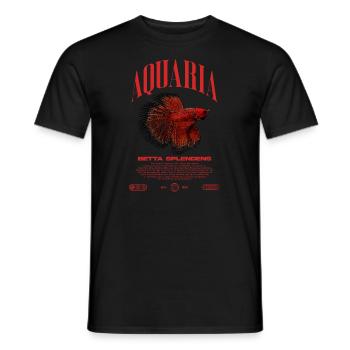 Betta Fish Keeper Modern Streetwear - Men's T-Shirt - black - Front - AI Model Male 178 light (178cm)