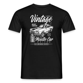Ich bin nicht alt, ich bin ein Oldtimer, Oldtimer, Jahrgang 1956 - Männer T-Shirt - Schwarz - Vorne - AI Model Male 178 light (178cm)