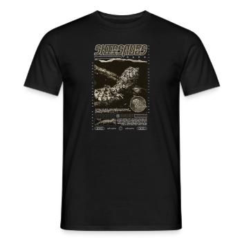 Crocodile chinois lézard Shinisaurus crocodilurus - T-shirt homme - noir - Devant - AI Model Male 178 light (178cm)