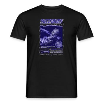 Crocodile chinois lézard Shinisaurus crocodilurus - T-shirt homme - noir - Devant - AI Model Male 178 light (178cm)
