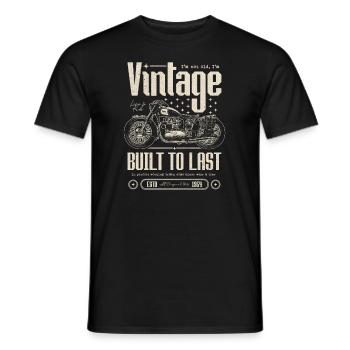 Moto Vintage Motards Moto Anniversaire 1954 - T-shirt homme - noir - Devant - AI Model Male 178 light (178cm)