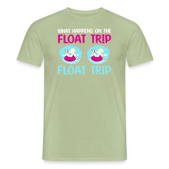 ce qui se passe sur le flotteur Design - T-shirt homme - vert sauge - Devant - AI Model Male 178 light (178cm)