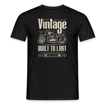 Vintage Motorcycle Bikers Motorbike Birthday 1996 - Men's T-Shirt - black - Front - AI Model Male 178 light (178cm)