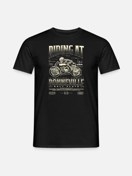 Bonneville Salt Flats Moto Anniversaire 1930 - T-shirt homme - noir