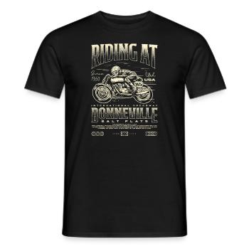 Bonneville Salt Flats Moto Anniversaire 1950 - T-shirt homme - noir - Devant - AI Model Male 178 light (178cm)