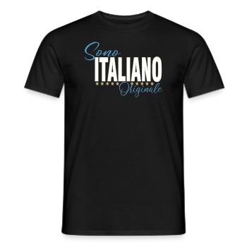Italiener, Italienisch, Typisch - Männer T-Shirt - Schwarz - Vorne - AI Model Male 178 light (178cm)