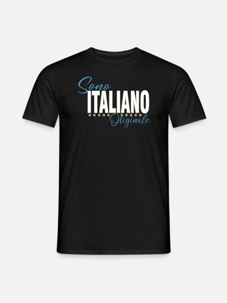 Italiener, Italienisch, Typisch - Männer T-Shirt - Schwarz
