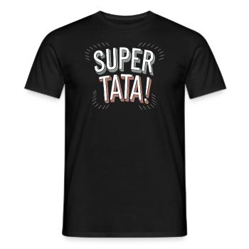 Super tata - T-shirt homme - noir - Devant - AI Model Male 178 light (178cm)