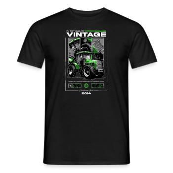 Oldtimer Traktor Bauer Geburtstag Geboren im Jahr 2014 - Männer T-Shirt - Schwarz - Vorne - AI Model Male 178 light (178cm)