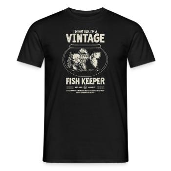 Vintage Fish Keeper Tropical Fish Birthday 1958 - Men's T-Shirt - black - Front - AI Model Male 178 light (178cm)
