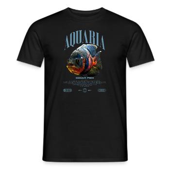 Oscar Fish Water Change Monster Fish - Men's T-Shirt - black - Front - AI Model Male 178 light (178cm)