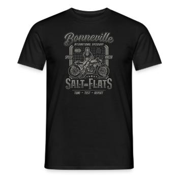 Bonneville Salt Flats Motorrad Rennen Vintage - Männer T-Shirt - Schwarz - Vorne - AI Model Male 178 light (178cm)