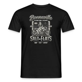 Bonneville Salt Flats Motorrad Rennen Vintage - Männer T-Shirt - Schwarz - Vorne - AI Model Male 178 light (178cm)