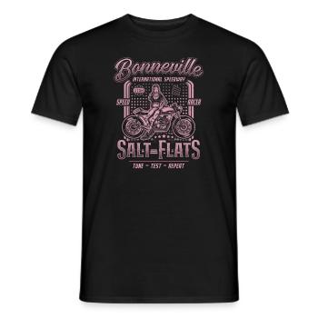 Bonneville Salt Flats Motorrad Rennen Vintage - Männer T-Shirt - Schwarz - Vorne - AI Model Male 178 light (178cm)