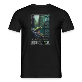 Oeil Rouge Rainette Forêt Tropicale Amphibien - T-shirt homme - noir - Devant - AI Model Male 178 light (178cm)