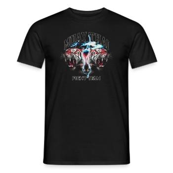Muay Thai Fight Team MMA Tiger Kickboxing - T-shirt homme - noir - Devant - AI Model Male 178 light (178cm)