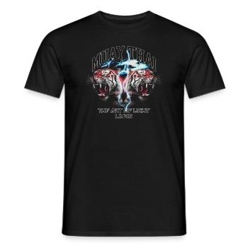 Muay Thai L’art des membres légers MMA Kickboxing - T-shirt homme - noir - Devant - AI Model Male 178 light (178cm)