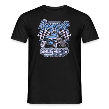 Bonneville Salt Flats Vintage Hot Rod Rennwagen - Männer T-Shirt - Schwarz - Vorne - AI Model Male 178 light (178cm)