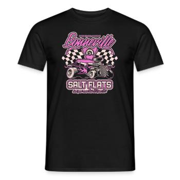 Bonneville Salt Flats Vintage Hot Rod Rennwagen - Männer T-Shirt - Schwarz - Vorne - AI Model Male 178 light (178cm)