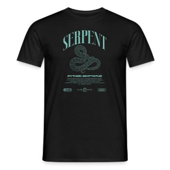 Burmesische Python Moderne Reptilienhalter Streetwear - Männer T-Shirt - Schwarz - Vorne - AI Model Male 178 light (178cm)