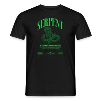 Burmesische Python Moderne Reptilienhalter Streetwear - Männer T-Shirt - Schwarz - Vorne - AI Model Male 178 light (178cm)