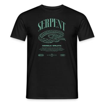 Carpet Python Modern Reptile Keeper Streetwear - Men's T-Shirt - black - Front - AI Model Male 178 light (178cm)