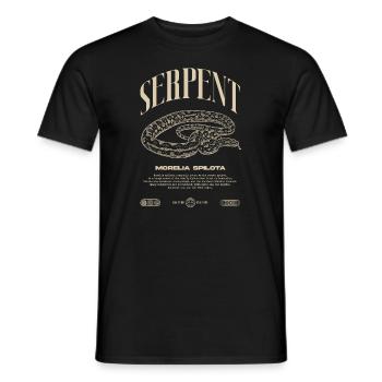 Carpet Python Modern Reptile Keeper Streetwear - Men's T-Shirt - black - Front - AI Model Male 178 light (178cm)
