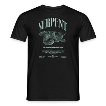 Gardien de reptiles python réticulé Streetwear - T-shirt homme - noir - Devant - AI Model Male 178 light (178cm)