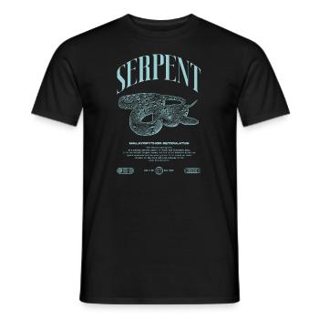 Gardien de reptiles python réticulé Streetwear - T-shirt homme - noir - Devant - AI Model Male 178 light (178cm)