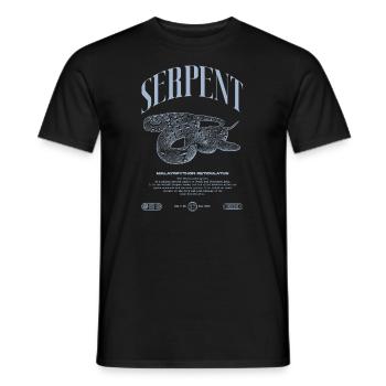 Gardien de reptiles python réticulé Streetwear - T-shirt homme - noir - Devant - AI Model Male 178 light (178cm)