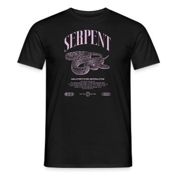 Retikulierte Python Reptile Keeper Streetwear - Männer T-Shirt - Schwarz - Vorne - AI Model Male 178 light (178cm)