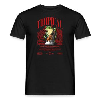 Grenouille arboricole aux yeux rouges Amphibien de la forêt tropicale - T-shirt homme - noir - Devant - AI Model Male 178 light (178cm)