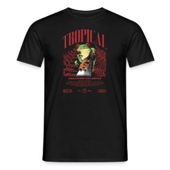 Grenouille arboricole aux yeux rouges Amphibien de la forêt tropicale - T-shirt homme - noir - Devant - AI Model Male 178 light (178cm)