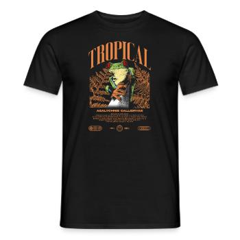 Grenouille arboricole aux yeux rouges Amphibien de la forêt tropicale - T-shirt homme - noir - Devant - AI Model Male 178 light (178cm)