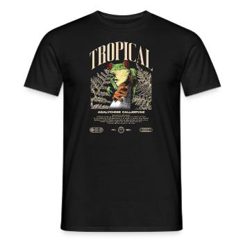 Grenouille arboricole aux yeux rouges Amphibien de la forêt tropicale - T-shirt homme - noir - Devant - AI Model Male 178 light (178cm)