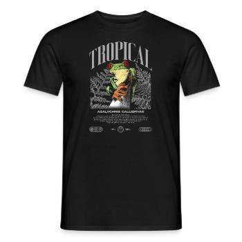 Grenouille arboricole aux yeux rouges Amphibien de la forêt tropicale - T-shirt homme - noir - Devant - AI Model Male 178 light (178cm)